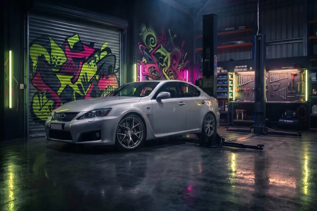 The same 2007 Lexus IS F with new wheels